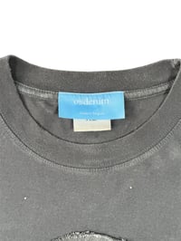 Image 3 of T-shirt en coton noir/gris sans manche avec lune noir denim et strass 