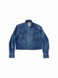 Image 1 of Chemise crop Levi's en denim avec lune en strass 