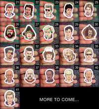 Image 2 of (41) Retro Character Head Stickers  •  Kiss Cut  •  3 Sizes