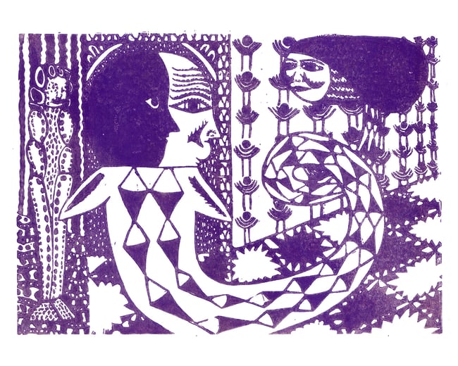 Love triangle (different colours)