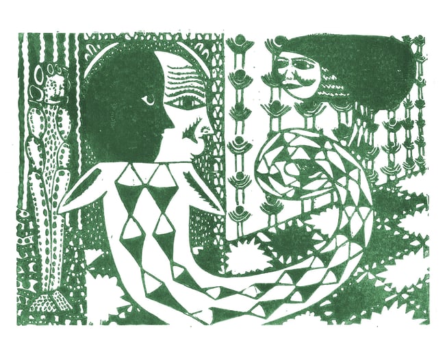 Love triangle (different colours)