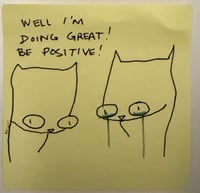 Image 2 of 3 post-it “Have some tears” comic 