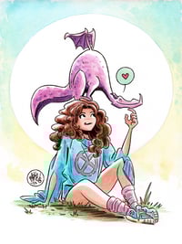 Image 1 of Kitty & Lockheed Watercolor