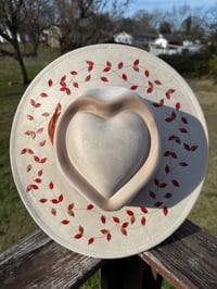 Image 9 of “Infinity Heart" Burned Vine Hat, Vines Burned Fedora Hat, Vegan Suede Burned Hat