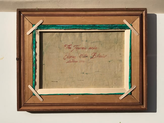 The japanese garden, wood frame