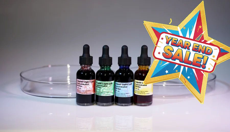 Image of Large Petri Dish Set + 4 Oil Dye Combo 