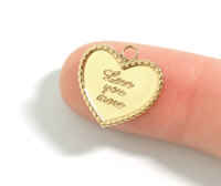 Image 2 of "Love You More" Heart Charm