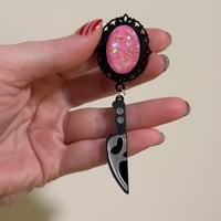 Pink Gem Knife Dangles (sizes 5/8-1”)