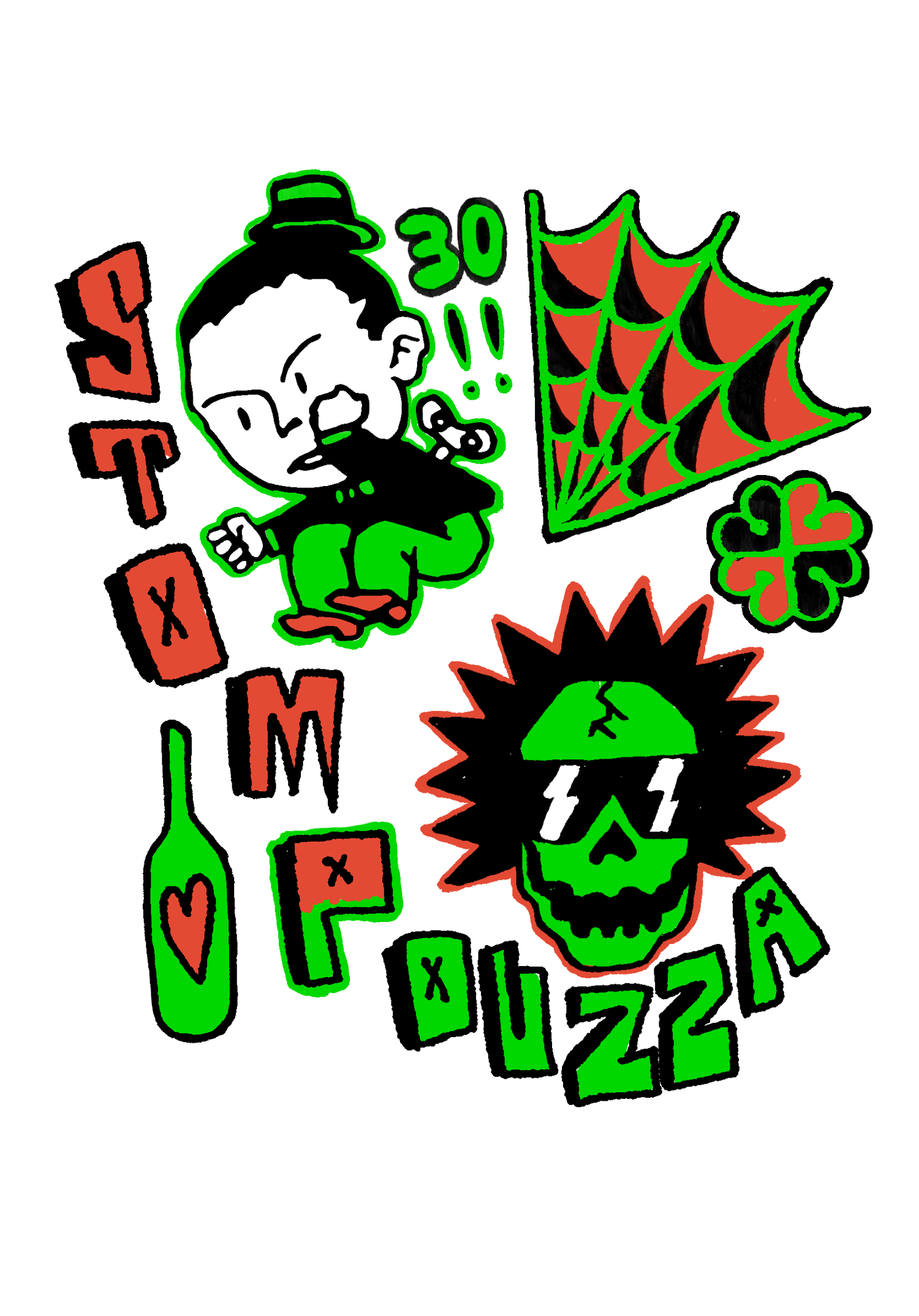 Image of Pouzza x Stomp 30th ART PRINT ( Limité / Limited )