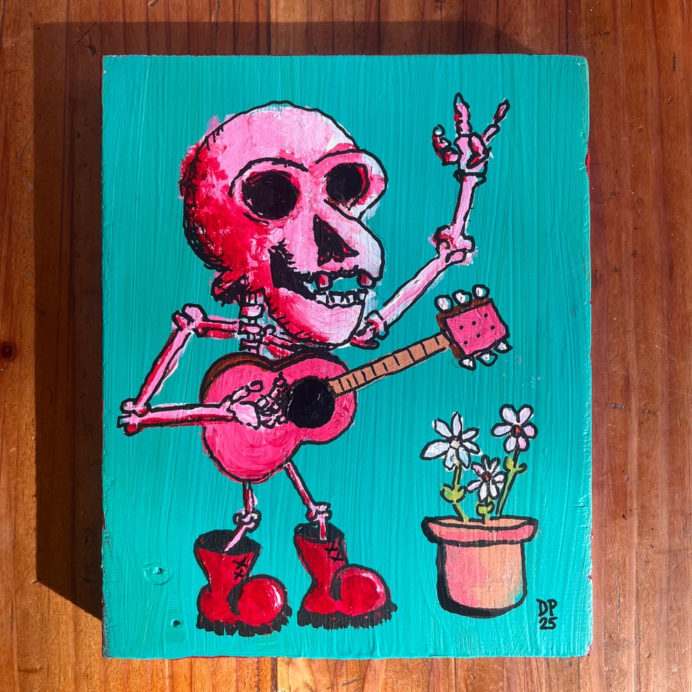 Image of Skeleton Strummer w/Flower Pot