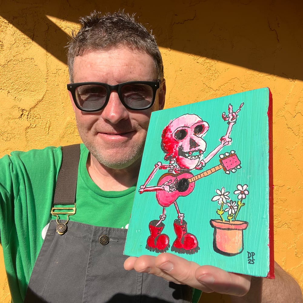 Image of Skeleton Strummer w/Flower Pot