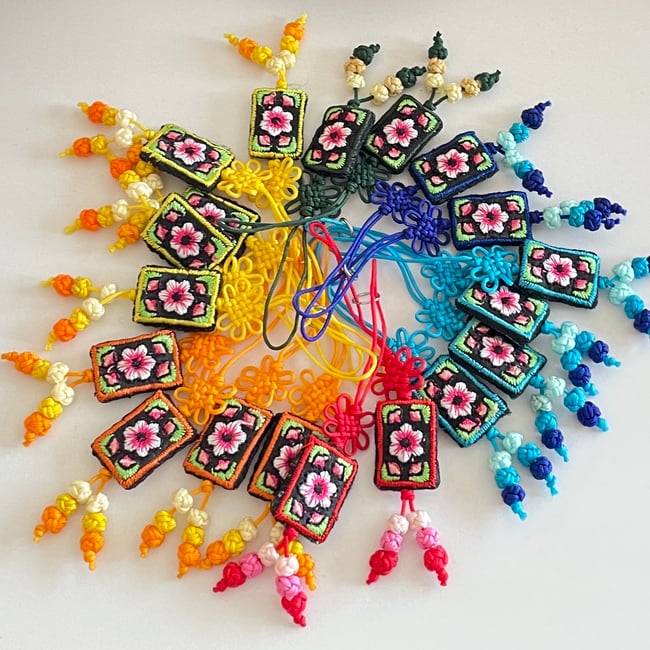 'flower frame' korean traditional norigae charm