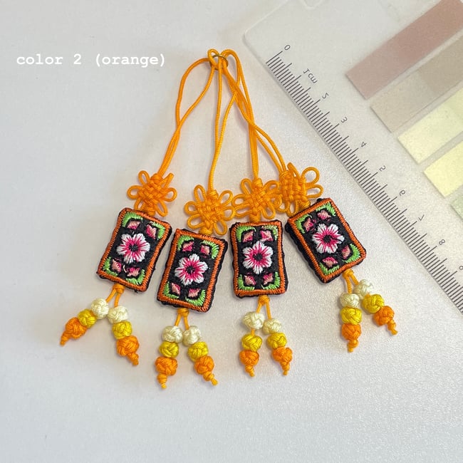 'flower frame' korean traditional norigae charm