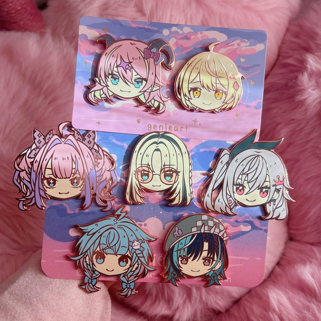 PREORDER Pins [ FLOW GLOW, Aloe, Mel ]