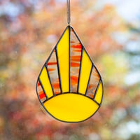Image 1 of Small Sundrop Stained Glass Suncatcher