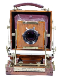 Image 2 of Wisner 4X5 Technical field camera w/ 150mm + 210mm lenses + film + holders +more (#1833)