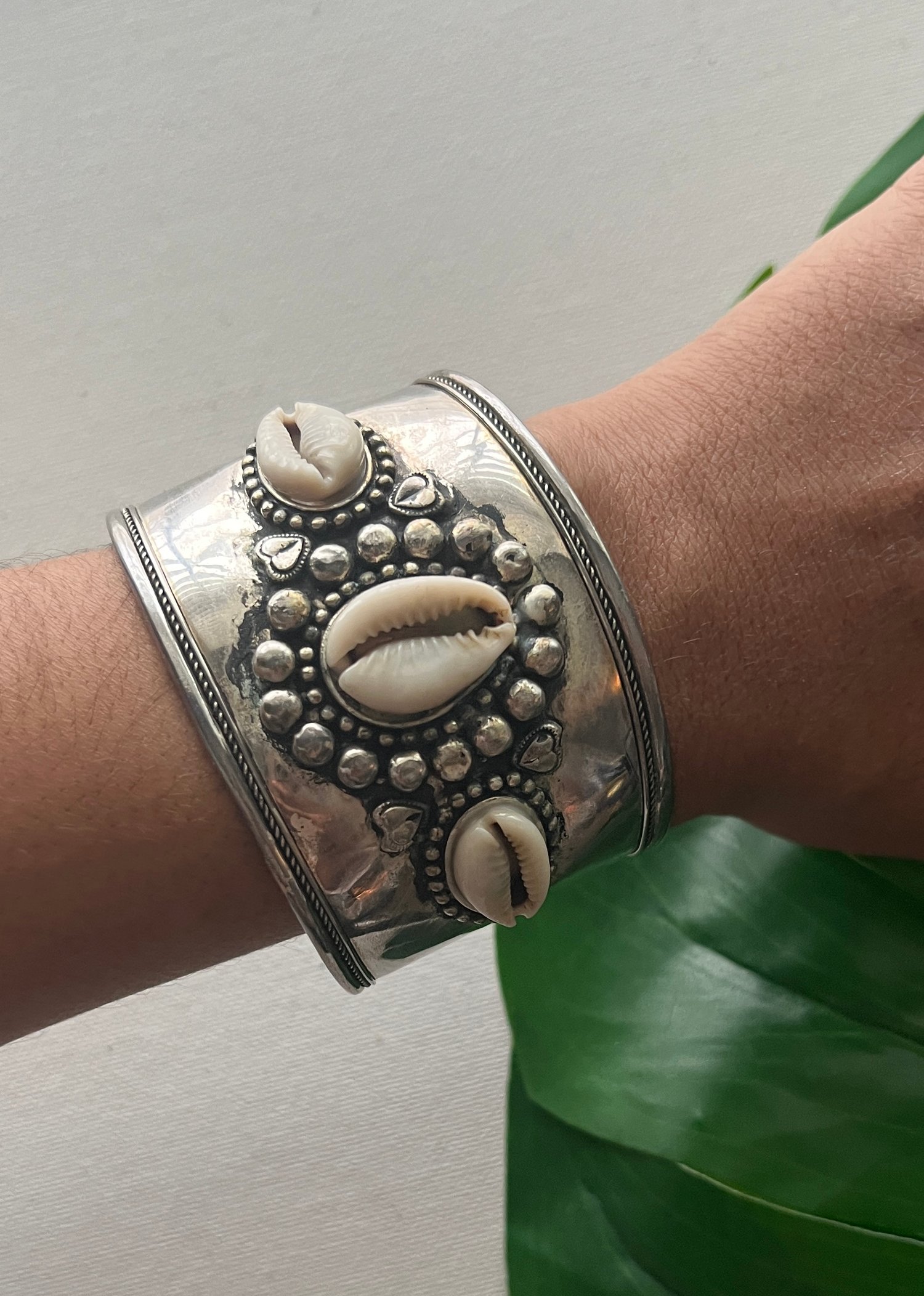 Image of  GENEVA • Cowrie Shell Bangle Bracelet
