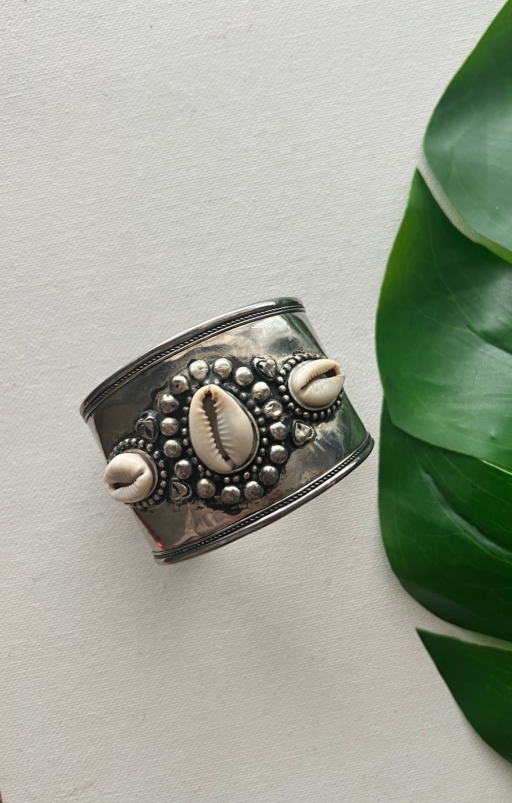 Image of  GENEVA • Cowrie Shell Bangle Bracelet