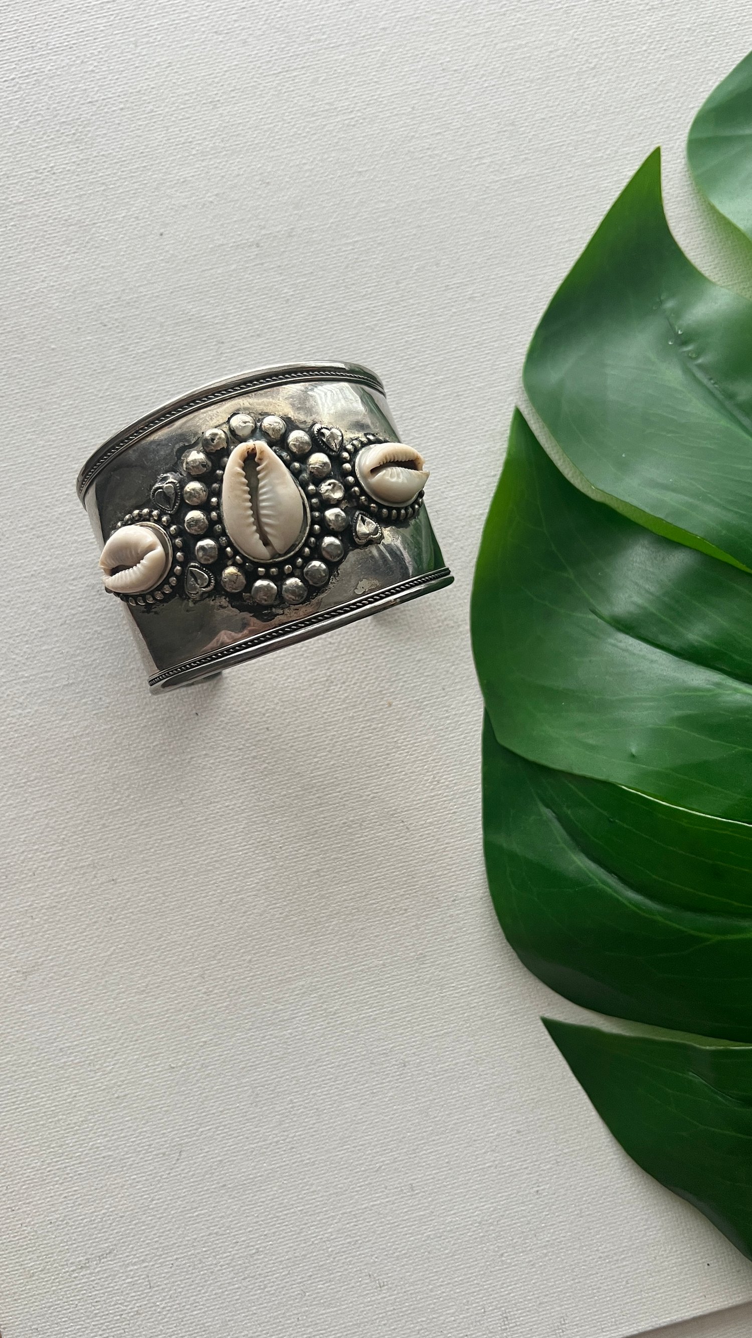 Image of  GENEVA • Cowrie Shell Bangle Bracelet