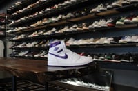 Image 1 of Air Jordan I (1) High "White/Court Purple" WMNS