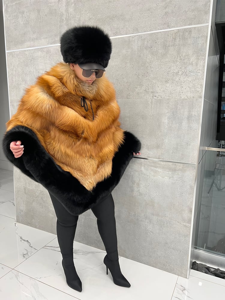 Image of Fox Fur Poncho