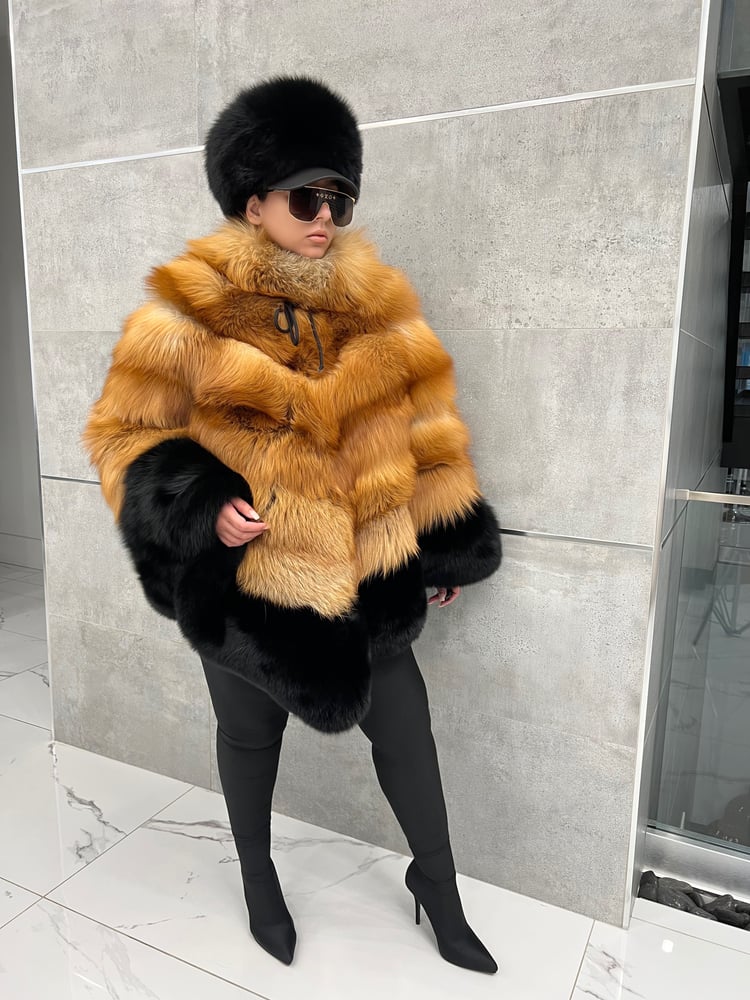 Image of Fox Fur Poncho