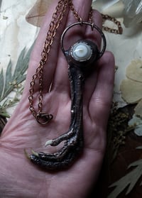 Image 5 of Chicken Foot and Eye Agate Amulet - Zombie