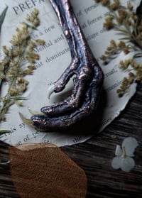 Image 3 of Chicken Foot and Eye Agate Amulet - Zombie