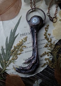 Image 1 of Chicken Foot and Eye Agate Amulet - Zombie