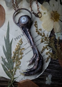 Image 4 of Chicken Foot and Eye Agate Amulet - Zombie
