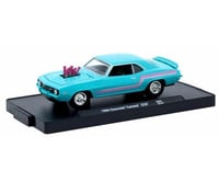 1969 Chevrolet Camaro in Blue with Purple and Pink Stripes and Accents 1/64 Scale - M2machines 