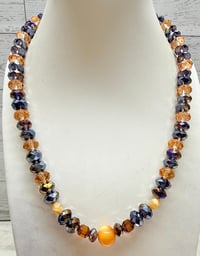 Image 1 of TamiLyn Original! Handmade Necklace Vintage 1920-40s Peach &amp; Purple Czech Glass