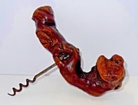 Image 1 of Vintage 1960s France Grapevine Wood Corkscrew Bourgognes Poulet