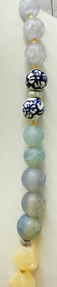 Image 2 of J. Jill Ceramic &amp; Semi-Precious Stone Bead Adjustable Necklace
