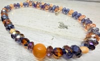 Image 2 of TamiLyn Original! Handmade Necklace Vintage 1920-40s Peach &amp; Purple Czech Glass