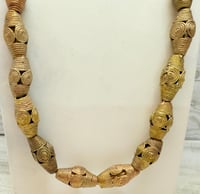 Image 3 of Vintage 1970s Cameroon African Brass Filagree Beads Necklace