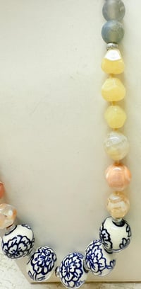 Image 3 of J. Jill Ceramic &amp; Semi-Precious Stone Bead Adjustable Necklace