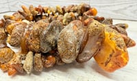 Image 3 of Antique 1910s Persian Trade Natural Raw Baltic Am ber Bead Necklace 166 Grams