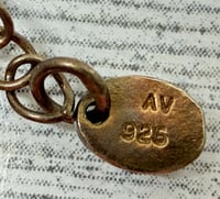 Image 3 of Vintage 1990s 925 with Bronze Overlay &amp; Chalcedony Stone Pendant