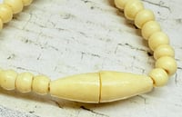 Image 4 of Vintage 1940s Carved Antler Necklace &amp; Pendant Roosters Birds
