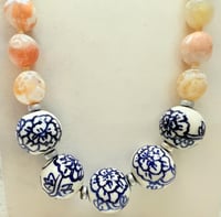 Image 4 of J. Jill Ceramic &amp; Semi-Precious Stone Bead Adjustable Necklace