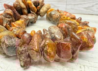 Image 4 of Antique 1910s Persian Trade Natural Raw Baltic Am ber Bead Necklace 202 Grams
