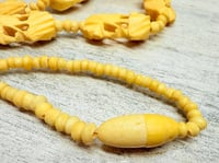 Image 4 of Vintage 1930s Carved Antler Necklace &amp; Pendant Elephants