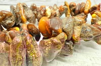 Image 4 of Antique 1910s Persian Trade Natural Raw Baltic Am ber Bead Necklace 166 Grams