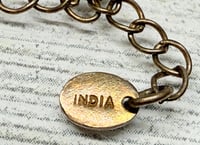 Image 4 of Vintage 1990s 925 with Bronze Overlay &amp; Chalcedony Stone Pendant