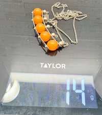 Image 5 of Vintage 1970s Honey Am ber Beads &amp; USSR Silver Necklace