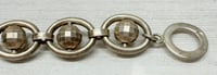 Image 6 of Vintage 1980s Italian 925 Silver Spinning Disco Ball Link Bracelet