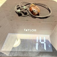 Image 6 of Vintage 1970s Mexican Am ber Inclusions Wood Bead Woven Adjustable Cord Necklace