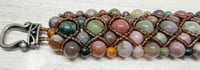 Image 2 of Multi-Tone Jasper Bead &amp; Glass Seed Bead Bracelet