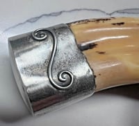 Image 6 of Antique 19th Century Boars Tooth &amp; Sterling Silver Corkscrew